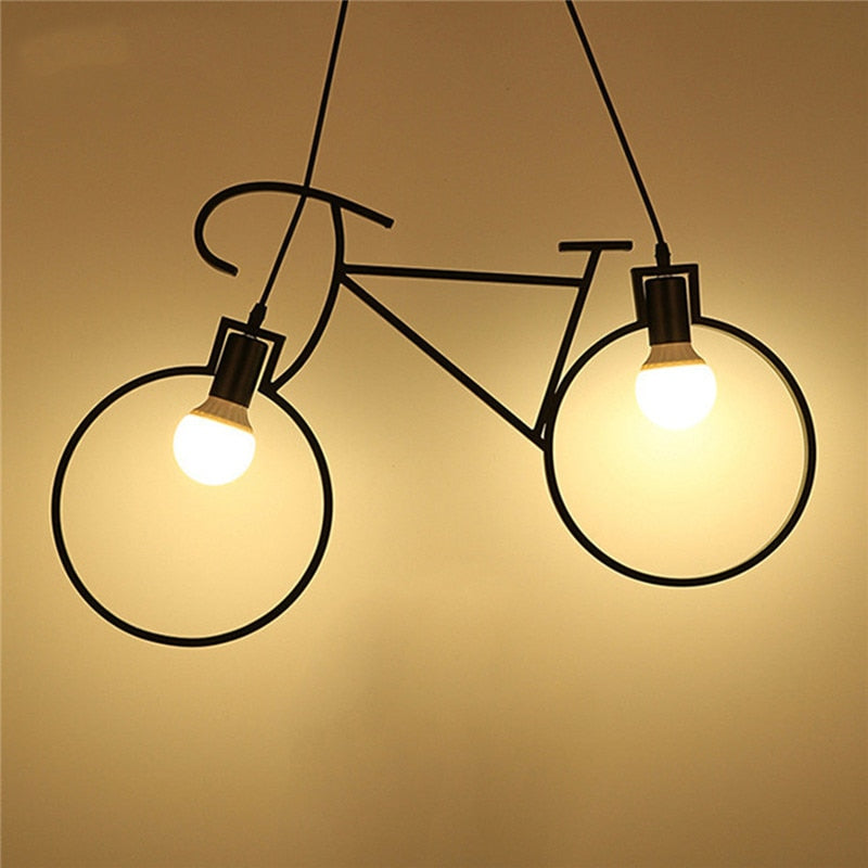 Modern Bicycle Icon Pendant Light