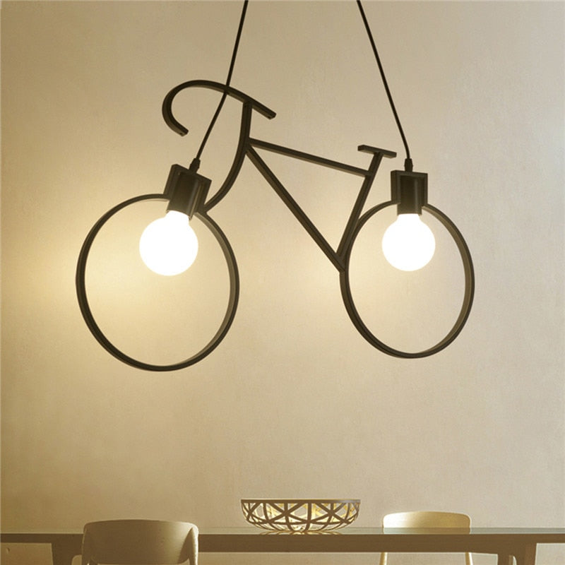 Modern Bicycle Icon Pendant Light