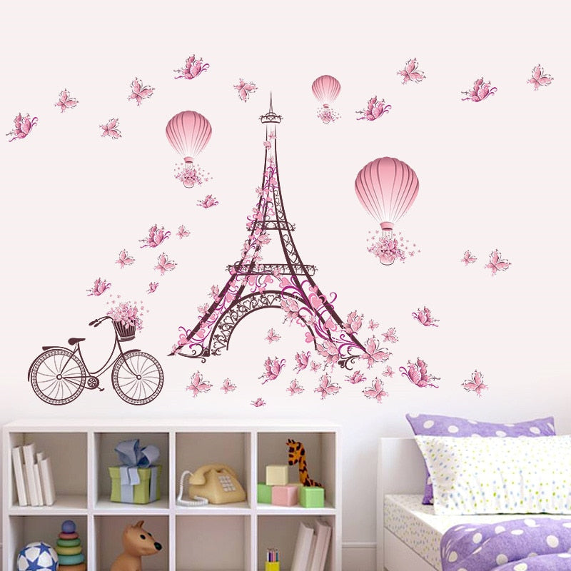 Bicycle in Paris wall sticker
