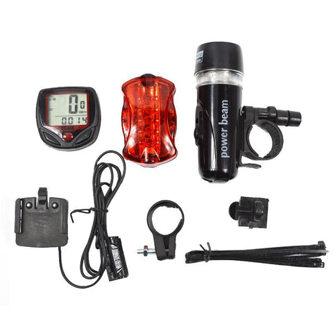 Bicycle Speedometer & Light Set
